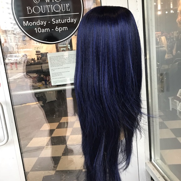 Long blue layers wig Lacefront Layers 2019 Sale - Picture 6 of 8